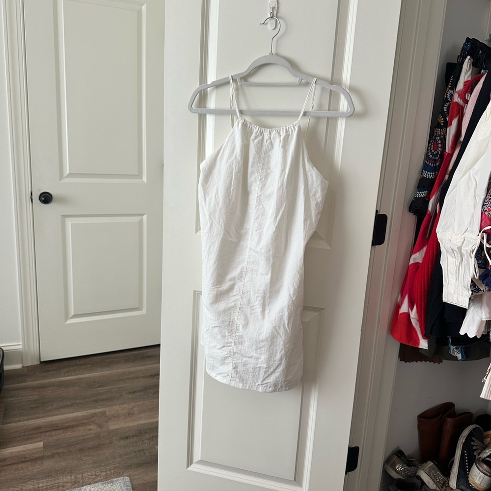 Elegant Ivory Sleeveless mini dress